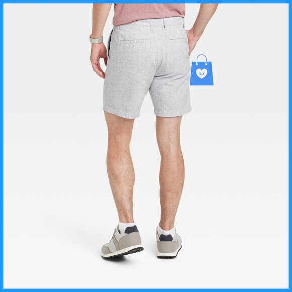 Size 30 - Mens Every Wear 7in Flat Front Chino Shorts - Goodfellow Co - Gray - Picture 5 of 5